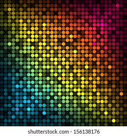 Vector background with colorful disco lights