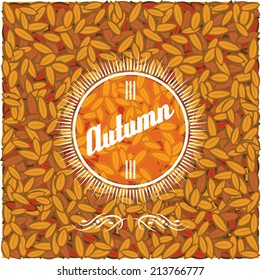 vector background with colorful fallen autumn leaves