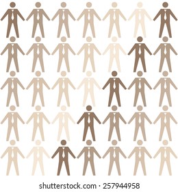 vector background with colorful figures of a man with a tie. business background 