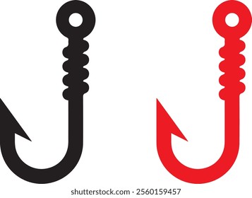 vector background colorful fish hook, hook