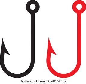 vector background colorful fish hook, hook