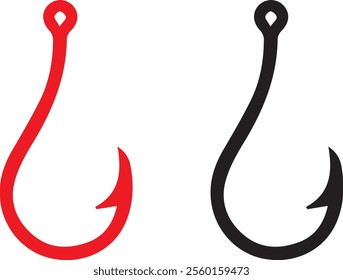 vector background colorful fish hook, hook