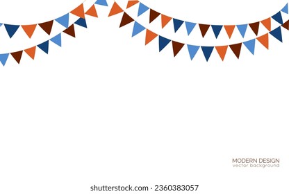 Vektorhintergrund mit bunten Flaggen für Urlaubsbanner, Geburtstagseinladungen, Einladungen zu Feiern