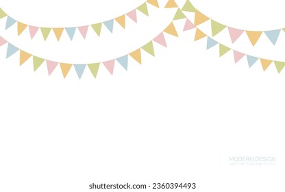 Vector background with colorful flags for holiday banner, birthday invitations, party invitations