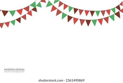 Vector background with colorful flags for holiday banner, birthday invitations, party invitations