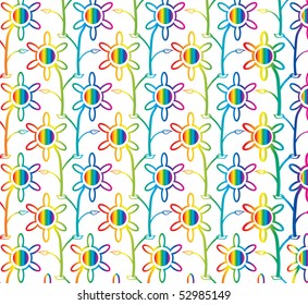 vector background colorful  flower