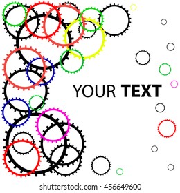 Vector background of colorful gears