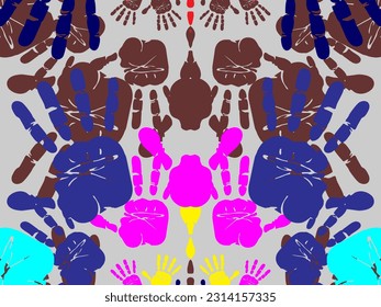 vector background. colorful hands, perfect for banners, banners, cards, wallpapers, etc.