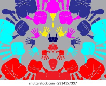 vector background. colorful hands, perfect for banners, banners, cards, wallpapers, etc.