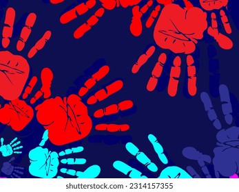 vector background. colorful hands, perfect for banners, banners, cards, wallpapers, etc.