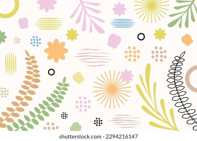 Vector background of colorful leaves 