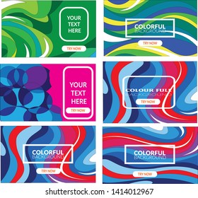 vector of background colorful liquid color set bundle