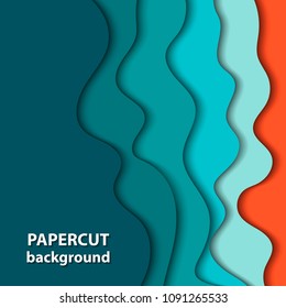 Vector background with colorful paper cut shapes. 3D abstract paper art style, design layout for business presentations, flyers, posters, prints, decoration, cards, brochure cover.
