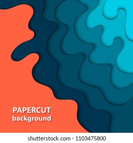 Vector background with colorful paper cut shapes. 3D abstract paper art style, design layout for business presentations, flyers, posters, prints, decoration, cards, brochure cover.