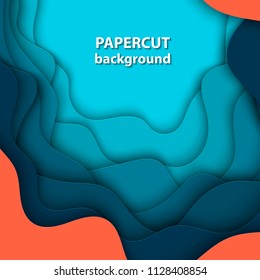 Vector background with colorful paper cut shapes. 3D abstract paper art style, design layout for business presentations, flyers, posters, prints, decoration, cards, brochure cover.