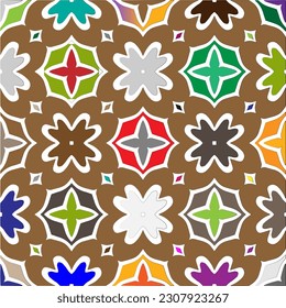 Vector background with colorful pattern. Abstract background. Perfect for fashion, textile design, cute themed fabric, on wall paper, wrapping paper and home decor.