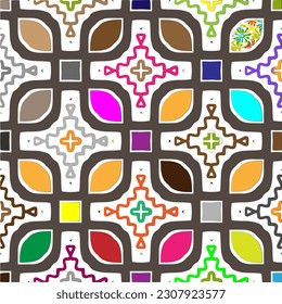 Vector background with colorful pattern. Abstract background. Perfect for fashion, textile design, cute themed fabric, on wall paper, wrapping paper and home decor.