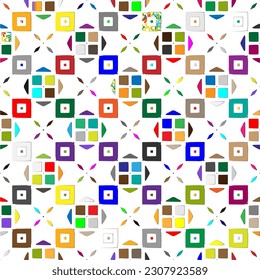 Vektorhintergrund mit buntem Muster. Abstrakter Hintergrund. Perfekt für Mode, Stoffdesign, süße Stoffe, Tapete, Wickelpapier und Heimgestaltung.