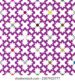 Vektorhintergrund mit buntem Muster. Abstrakter Hintergrund. Perfekt für Mode, Stoffdesign, süße Stoffe, Tapete, Wickelpapier und Heimgestaltung.