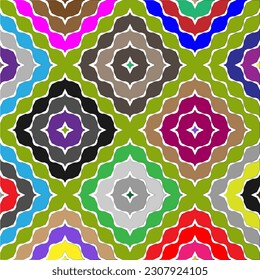 Fondo vectorial con un patrón colorido. Antecedentes abstractos. Perfecto para la moda, el diseño textil, la tela con motivos bonitos, el papel pintado en la pared, el papel envuelto y la decoración casera.