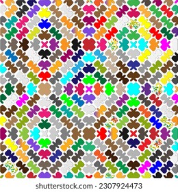 Vector background with colorful pattern. Abstract background. Perfect for fashion, textile design, cute themed fabric, on wall paper, wrapping paper and home decor.