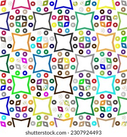 Vector background with colorful pattern. Abstract background. Perfect for fashion, textile design, cute themed fabric, on wall paper, wrapping paper and home decor.