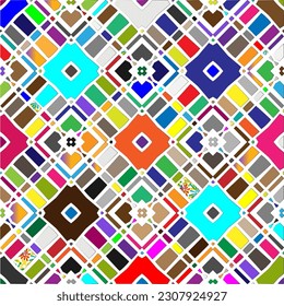 Vector background with colorful pattern. Abstract background. Perfect for fashion, textile design, cute themed fabric, on wall paper, wrapping paper and home decor.