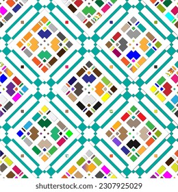 Vector background with colorful pattern. Abstract background. Perfect for fashion, textile design, cute themed fabric, on wall paper, wrapping paper and home decor.