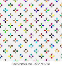 Vector background with colorful pattern. Abstract background. Perfect for fashion, textile design, cute themed fabric, on wall paper, wrapping paper and home decor.