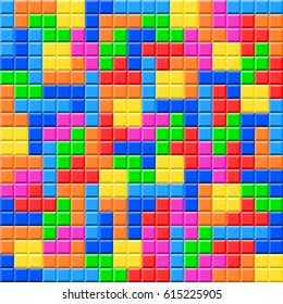 vector background of colorful puzzle pieces