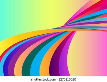 Vector background with colorful stripes. Abstract illustration created with colored design elements. on vector illustration eps.10
