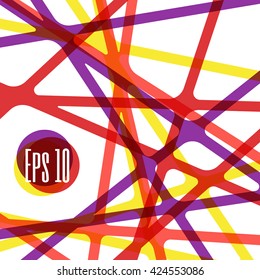 Vector background. Colorful stripes on white