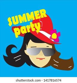 vector of background colorful summer party