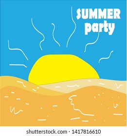 vector of background colorful summer party