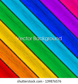 Vector background - colorful wood texture