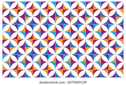 Vector background with a combination of colors and shapes