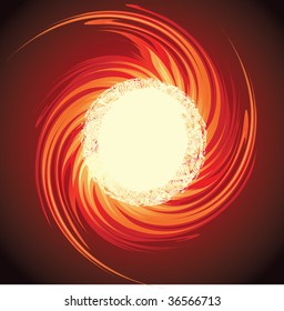 Vector background with comet fire