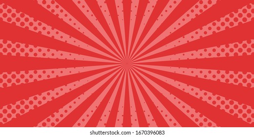 Vector background in comic book style with halftone gradient. Retro pop art design