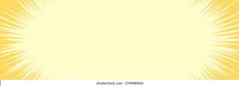 Vector background in comic book style with darkened corners. Retro pop art design. Long horizontal banner.