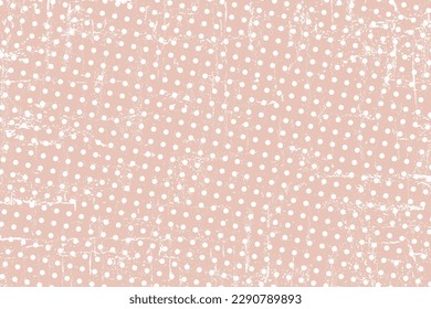 Vector background in comic book style with polka dots and scratched texture. Retro pop art design.