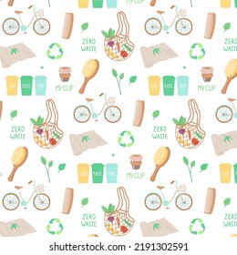 Vector background the concept of ecology, zero waste, natural hygiene products, eco materials, less plastic.