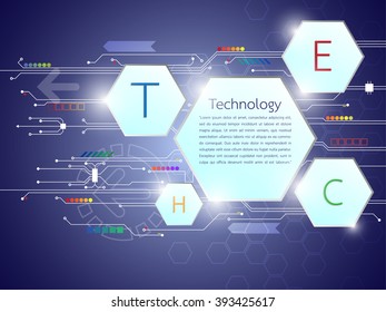 Vector background in the concept of technology.
