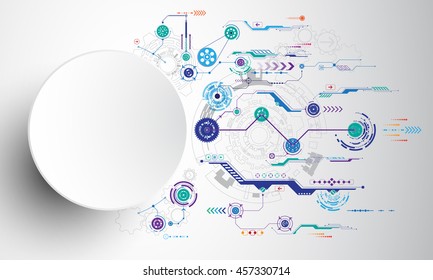 Vector background in the concept of technology.