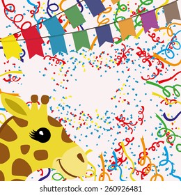 Vector background. Confetti