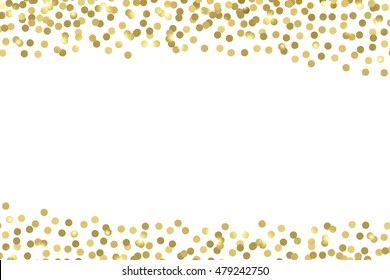 Vector Background With Confetti. Gold Confetti On White Background. EPS 10.