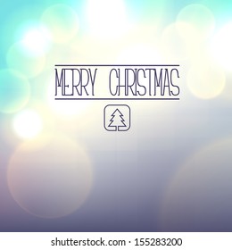 Vector background with congratulatory text. Fashionable bokeh.  Blurred cold background. Stylish luminous backdrop