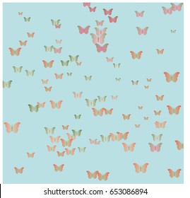
Vector background consisting of butterflies, banner, poster, postcard, fabric