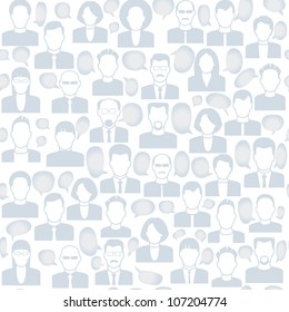 el fondo vectorial consiste en muchos íconos de humanos modernos.