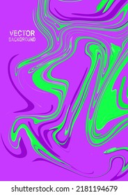 Vector background, contrast purple and green. Vector illustration of abstract waves. Background design for poster, flyer, cover, brochure.