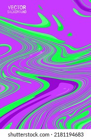 Vector background, contrast purple and green. Vector illustration of abstract waves. Background design for poster, flyer, cover, brochure.